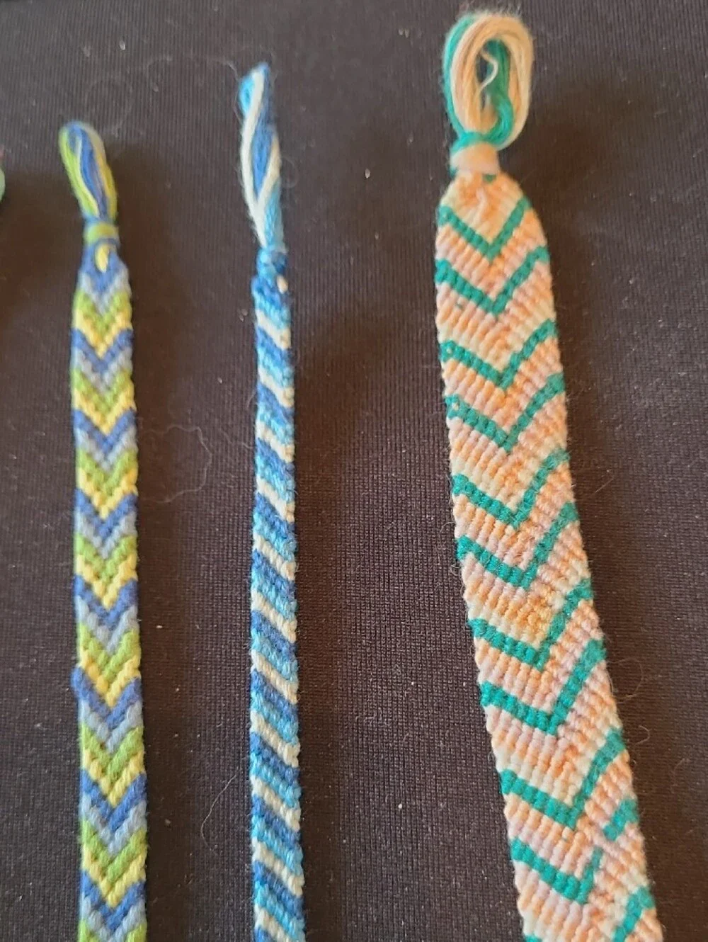 Handmade Multicolor Friendship Bracelet Bundle- Blue, Pink, Yellow & Green